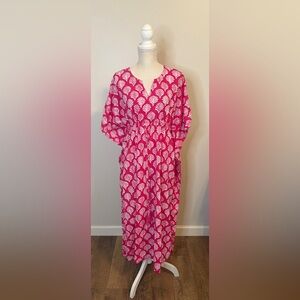 Pax Philomena Pink Fanfare Kaftan Maxi OS